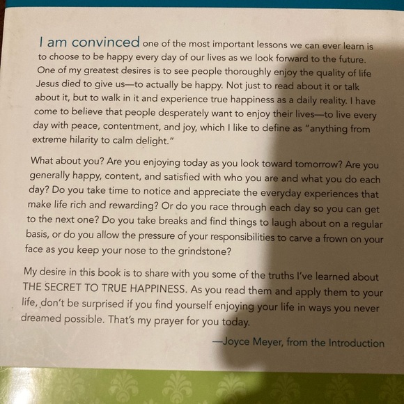 Hardback Book The Secret To True Happiness by Joyce Meyer - Picture 6 of 12